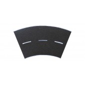 Street plate asphalt, 45°- curve, radius 30 cm. VOLLMER 48267