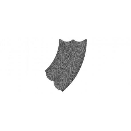 Street plate cobblestone, 45°- curve, r 30 cm. VOLLMER 48247