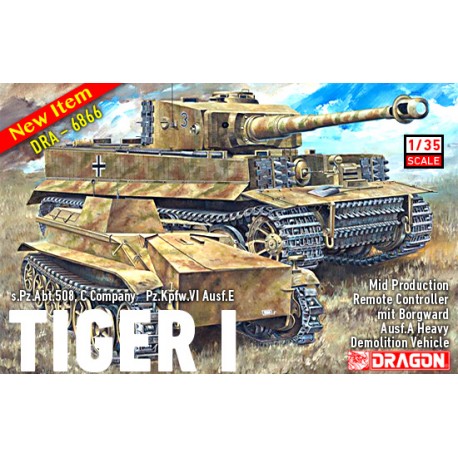 Tiger I and demolition vehicle. DRAGON 6866