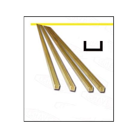 Brass profile U. 1,5 x 1 mm. HIRSCH 74151