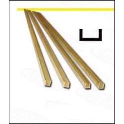 Brass profile U. 2 x 1 mm. HIRSCH 7421