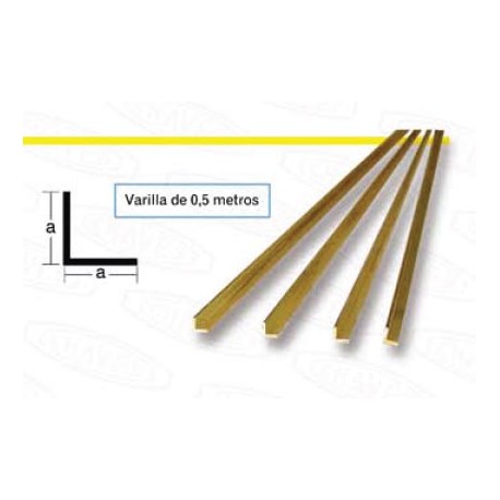 Brass profile L. 1,5 x 1 mm. HIRSCH 75151