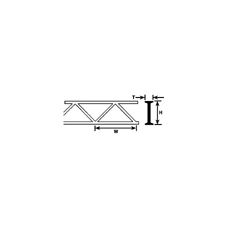 Cercha de estireno, 3,2 mm. PLASTRUCT 90651