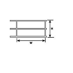 Barandilla de estireno, 6,7 mm. PLASTRUCT 90681