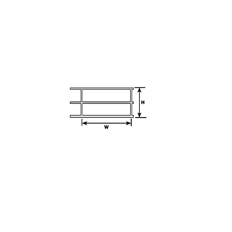 Barandilla de estireno, 6,7 mm. PLASTRUCT 90681