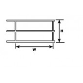 Styrene hand rail, 6,7 mm. PLASTRUCT 90681