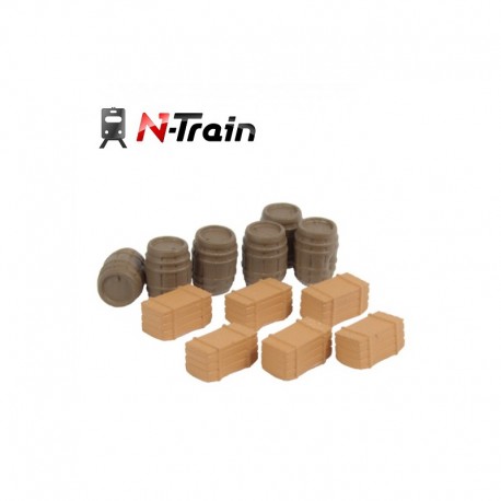 Barricas y cajas de madera. N-Train 212.42