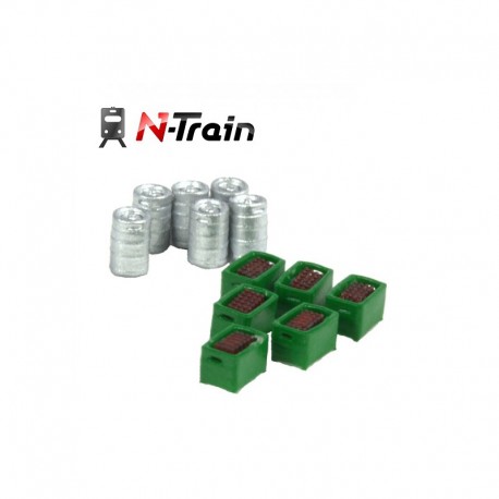 Barriles de cerveza y cajas de botellas. N-Train 212.45