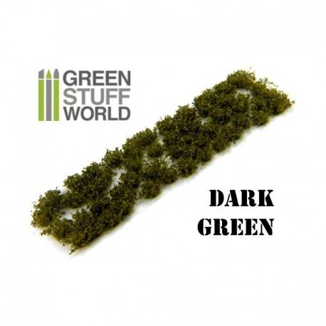 Shrub tufts, dark green. 6 mm. GREEN STUFF WORLD 363063