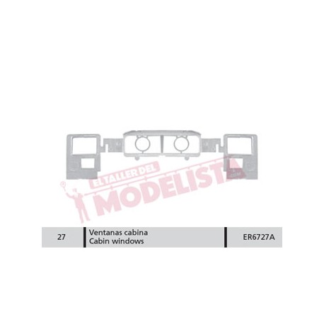 Ventanas cabina para 8634. ELECTROTREN ER6727A