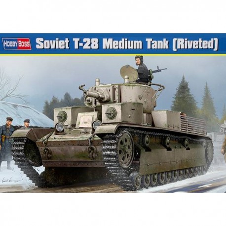 Tanque soviético T-28, remaches. HOBBY BOSS 83853