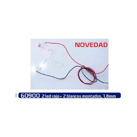 Led rojo y blanco, 1,8 mm. MABAR 60900