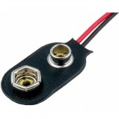 Portapilas 6F22 de 9V, con cable