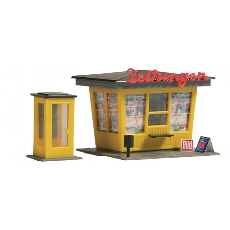 Newspaper stand with telephone booth. AUHAGEN 12340