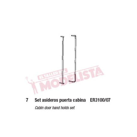 Set de asideros puerta cabina para 321. ELECTROTREN ER3100/07