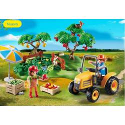 Puesto de frutas con tractor de PLAYMOBIL