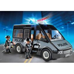 Furgón de policía con luz y sonido. PLAYMOBIL 6043