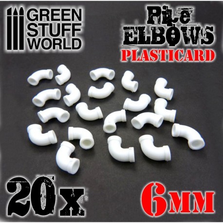 Codos de plasticard, 6 mm. GREEN STUFF WORLD 368181