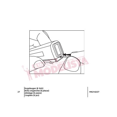 Couplers for AVE S-103, RENFE. HN2142/27