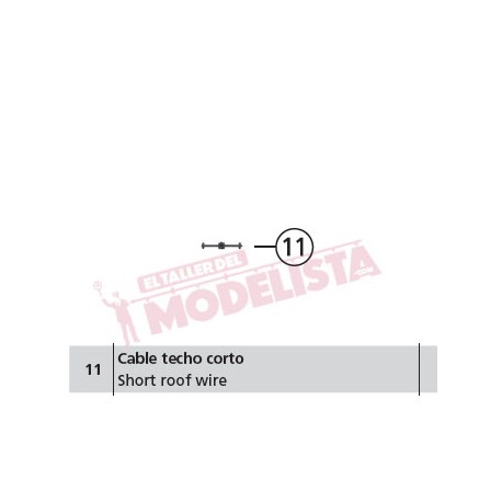 Short roof wire. For AVE S-112. ER35011