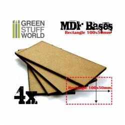 Peanas rectangulares, 100x50 mm (x4). GREEN STUFF WORLD 9139