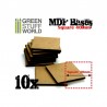 MDF Bases - square, 40 mm (x10). GREEN STUFF WORLD 9144