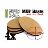 MDF Bases - Oval Pill, 105x70 mm (x4). GREEN STUFF WORLD 9220