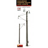 Railroad power poles and lamps. MINIART 35570