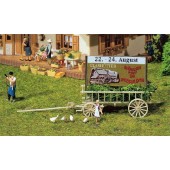 Wagon with advertising panel. FALLER 130527