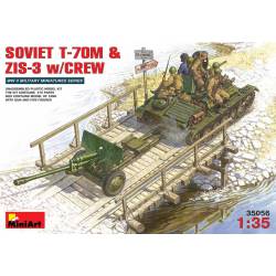 Soviet T-70M and ZIS-3 w/ crew. MINIART 35056