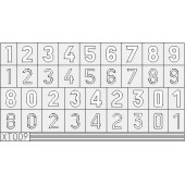 Masking: German numbers, large size. EDUARD XT009