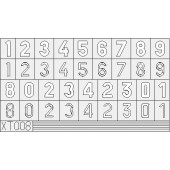 Masking: German numbers, medium size. EDUARD XT008