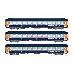 3-set of berth coaches UIC, WASTEELS. REE MODELES VB-193