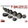 T-34 Wheels set. 1943-44 series. MINIART 35242