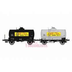 Set of 2 tank wagons OCEM 29, SNCF. REE MODELES WB-455