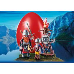 Huevo: Vikingos con escudo. PLAYMOBIL 9209