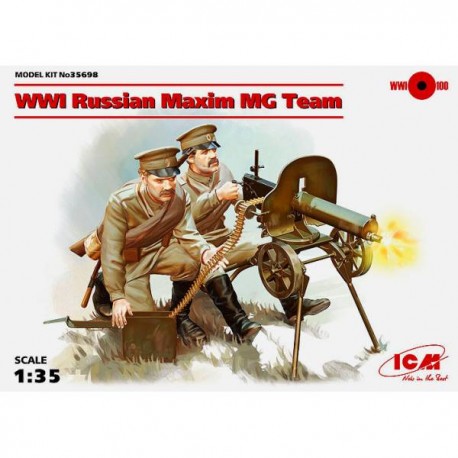 WWI Russian Maxim MG Team. ICM 35698