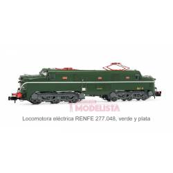 Electric locomotive RENFE 277.048. Sound.