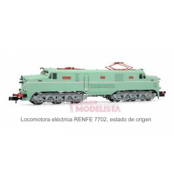 Electric locomotive RENFE 7702. Sound.