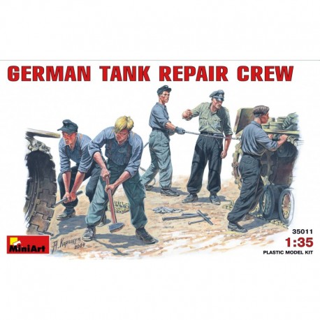 German tank repair crew.