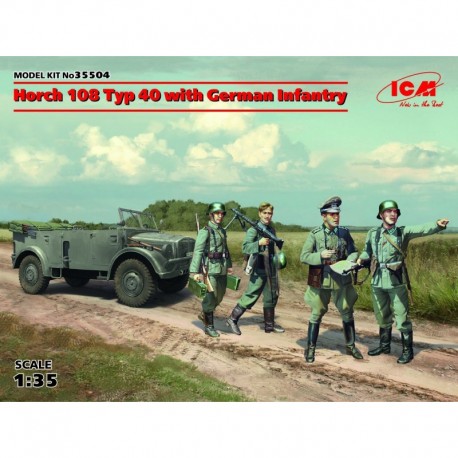 Horch 108 Typ 40 con infantería.