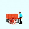 Worker with hand cart. PREISER 28131