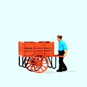 Worker with hand cart. PREISER 28131