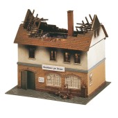 Maison en feu.