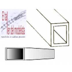 Tubo rectangular de estireno 3,2 x 6,3 mm. EVERGREEN 257