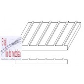 Plancha 15 x 30. Estriada "U" 2,5 mm. EVERGREEN 4543