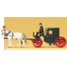 Horse drawn black coach. PREISER 30452