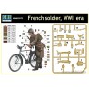 Soldat français à vélo.