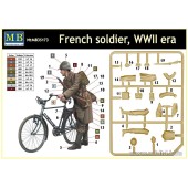 Soldat français à vélo.