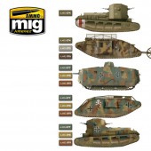 WW I & WW II French Camouflage Colors. AMIG 7110